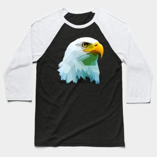 low poly eagle logo Baseball T-Shirt